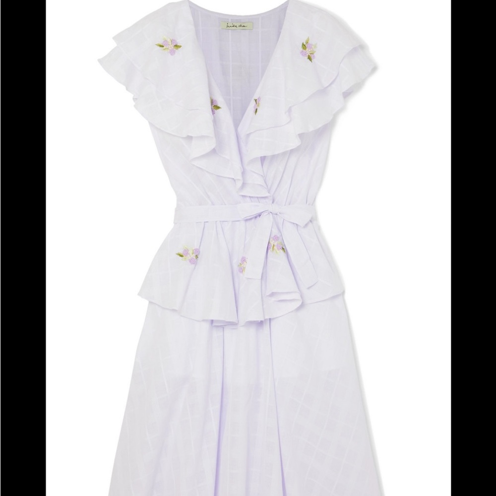 Innika Choo Lavender Ruffle Wrap Dress